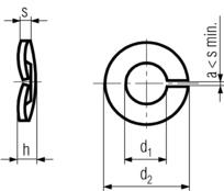 DIN 128 Split Spring Washers Curved Specifications